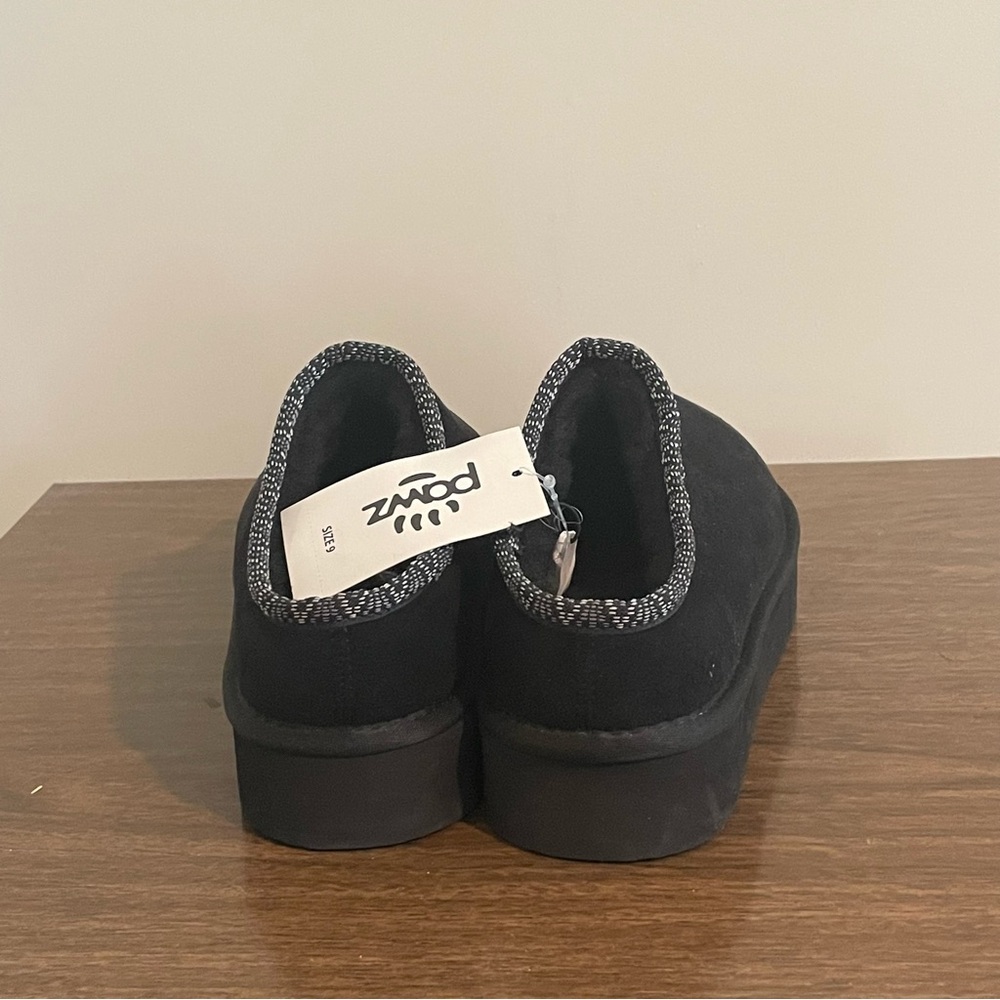 NWT Pawz Slippers Black Shoes Sz 9 - Picture 2 of 4